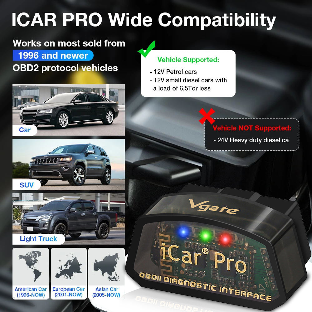 Vgate iCar Pro | Adattatore OBD II WiFi | GT/GR 86 BRZ I & II