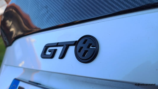 Set completo di emblemi Blackout / anteriore e posteriore lucido/opaco | GT86