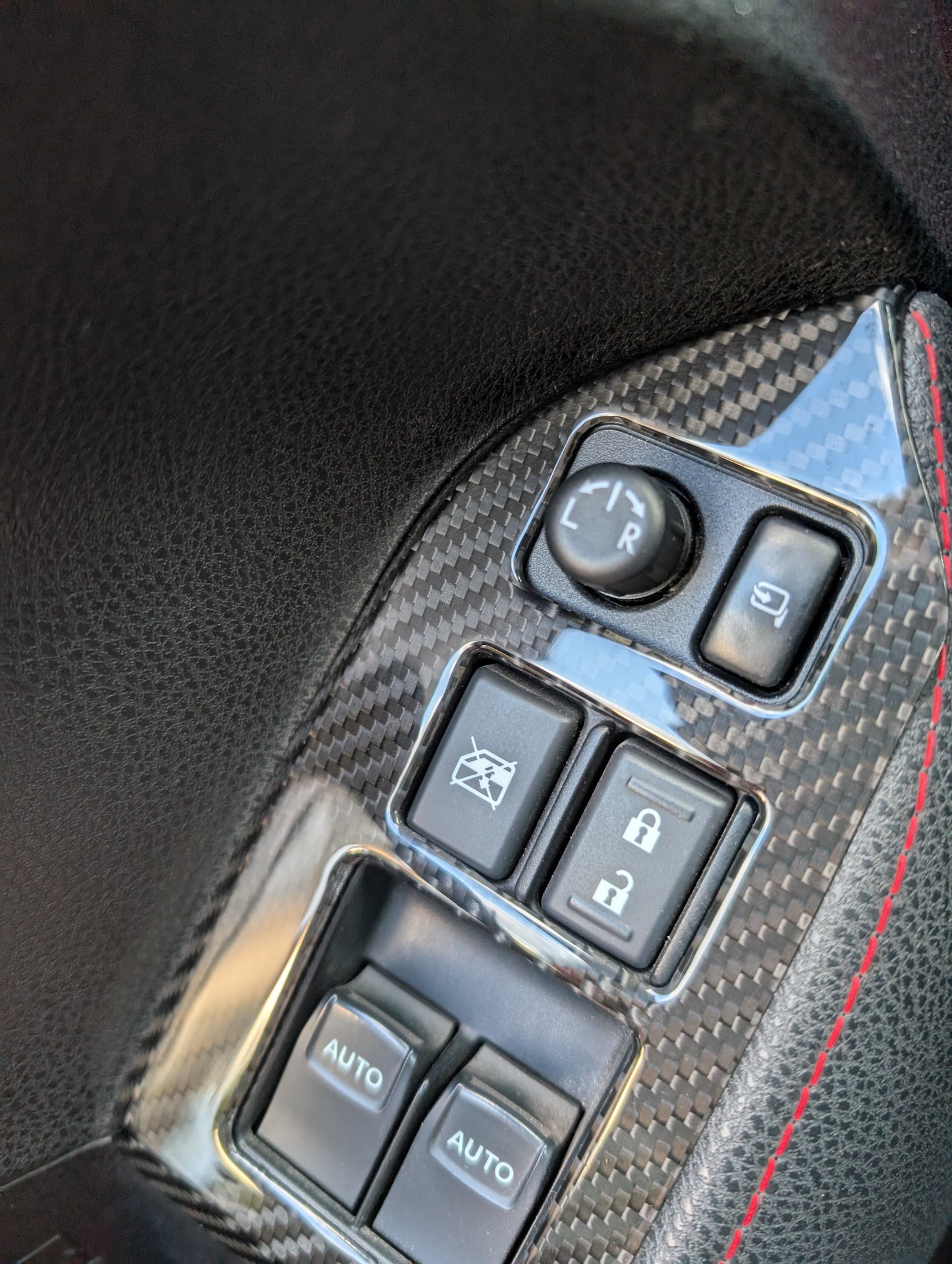 GreenFuchs | Carbon window regulator cover set L & R (stick on) | GT86 & BRZ I