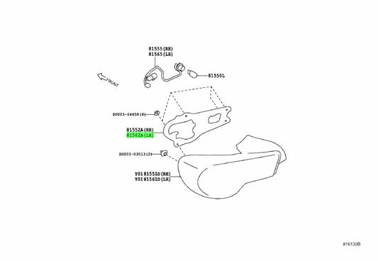 Toyota | Guarnizione fanale posteriore OEM (anche per Valenti/Buddyclub/VLand) | GT86 / BRZ I
