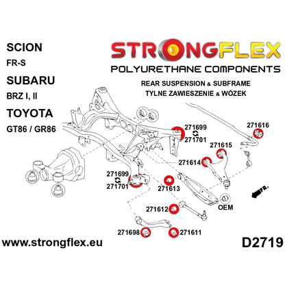 Strongflex | Stabilisatorenlager PU (4er Set VA & HA) | GT/GR 86 & BRZ I & II