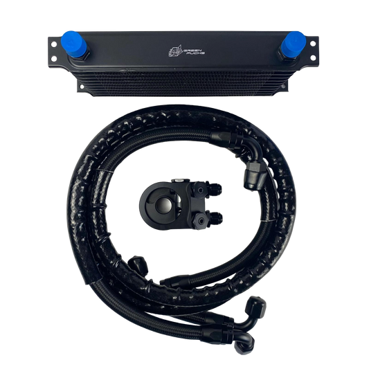 GreenFuchs | 10-row oil cooler with thermostat (+air deflector) | GT86 &amp; BRZ I