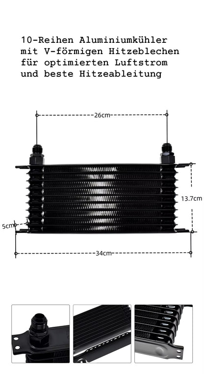 GreenFuchs x SKCustom | Radiatore dell'olio a 10 file con termostato (+ deflettore aria) | GT86 e BRZ I