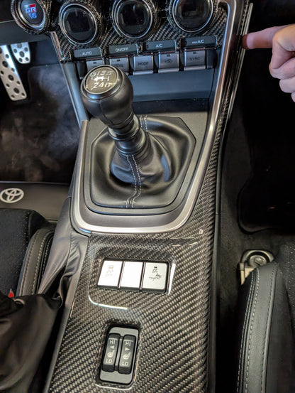 GreenFuchs | Full carbon dashboard cover for passenger (stick-on) | GR86 &amp; BRZ II